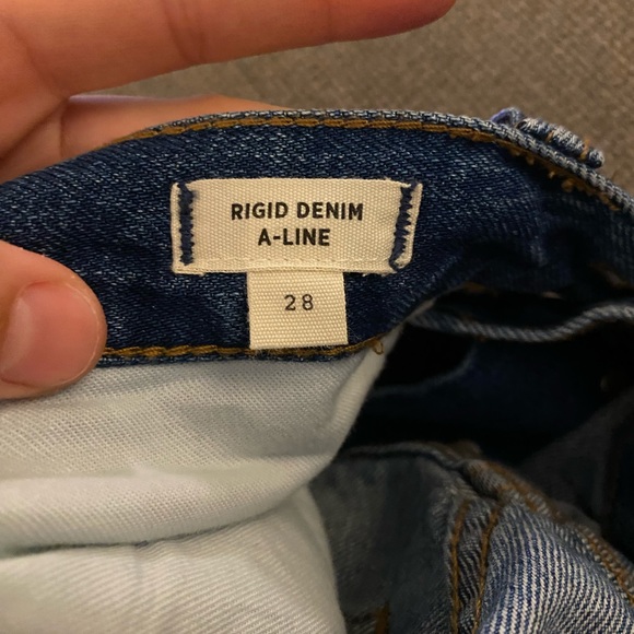 Madewell Rigid Denim A-Line Mini Skirt NWT - Picture 6 of 6